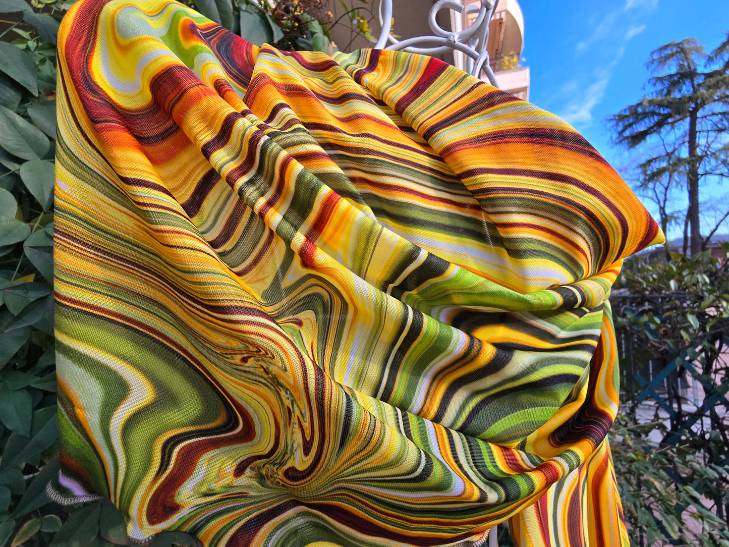 PAREO TULLE FLUIDO e GIRASOLI
