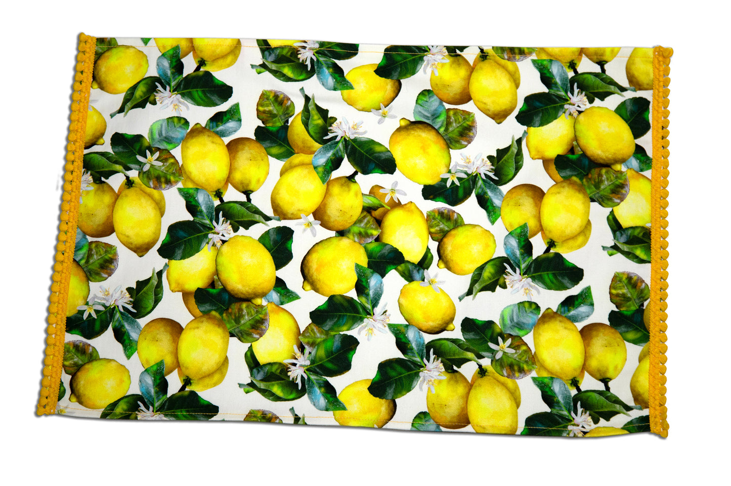 2 TOVAGLIETTE LIMONI twill puro cotone