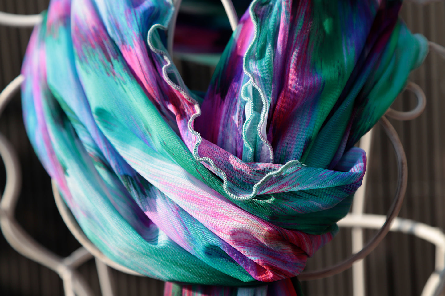 SCIARPA TULLE EFFETTO CHINE'