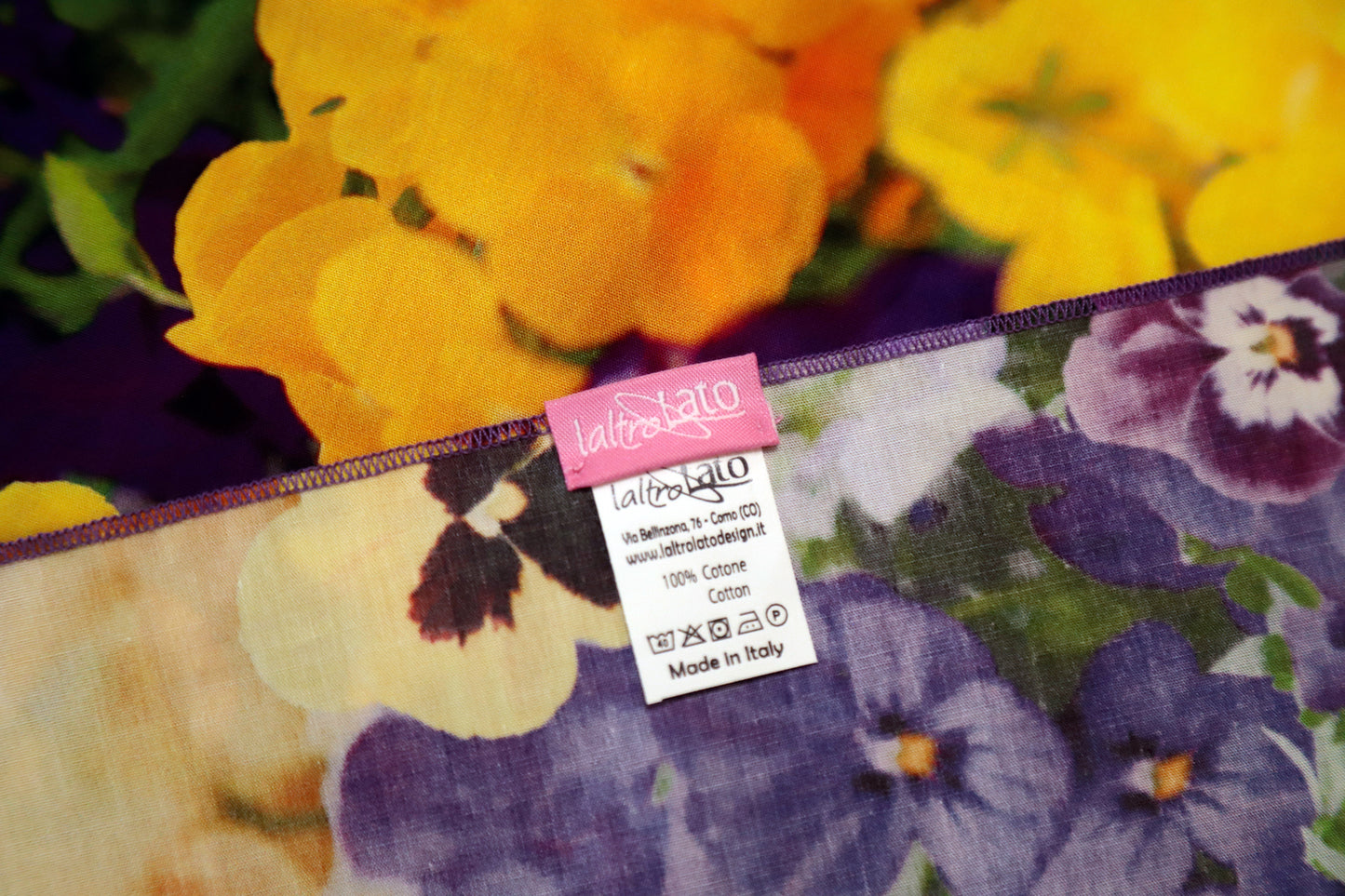 TOVAGLIA VIOLETTE tela puro cotone