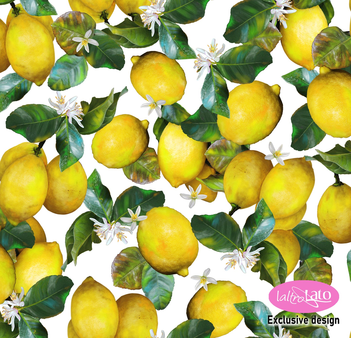 CESTINO LIMONI twill puro cotone
