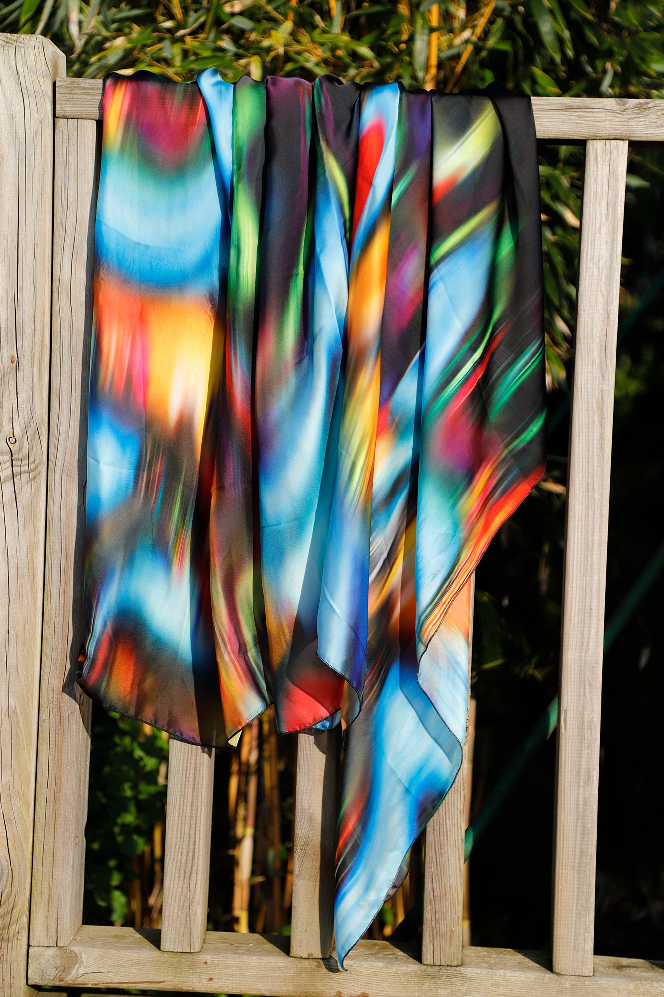 STOLA/PAREO CHIFFON effetto FLUIDO NERO