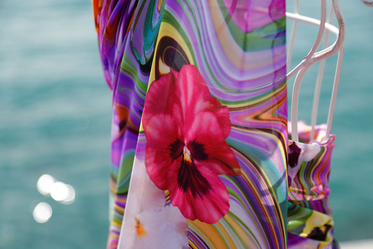 PAREO TULLE FLUIDO e VIOLETTE