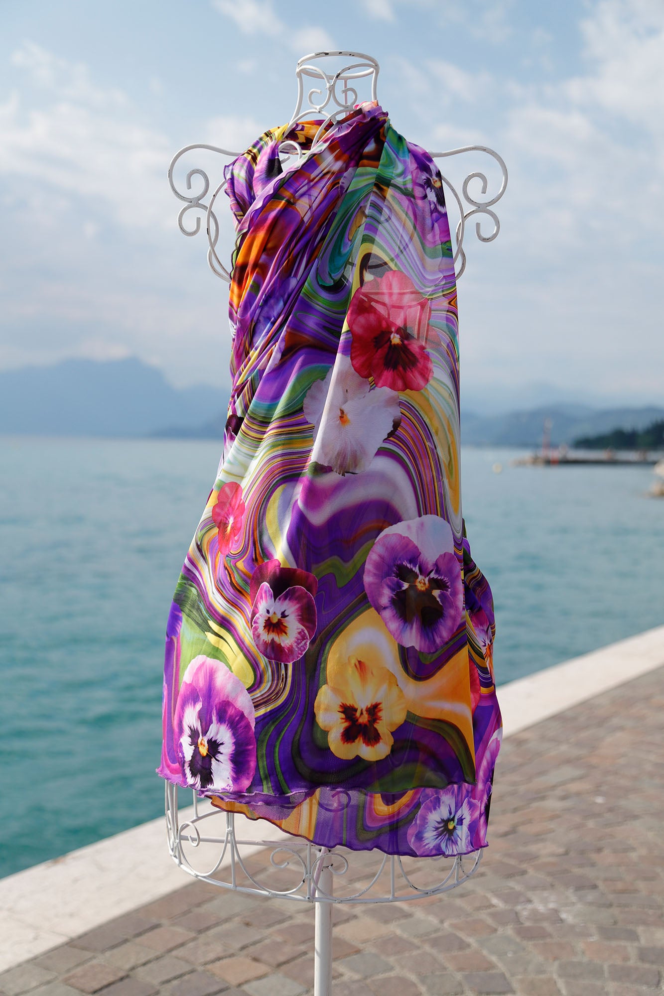 PAREO TULLE FLUIDO e VIOLETTE