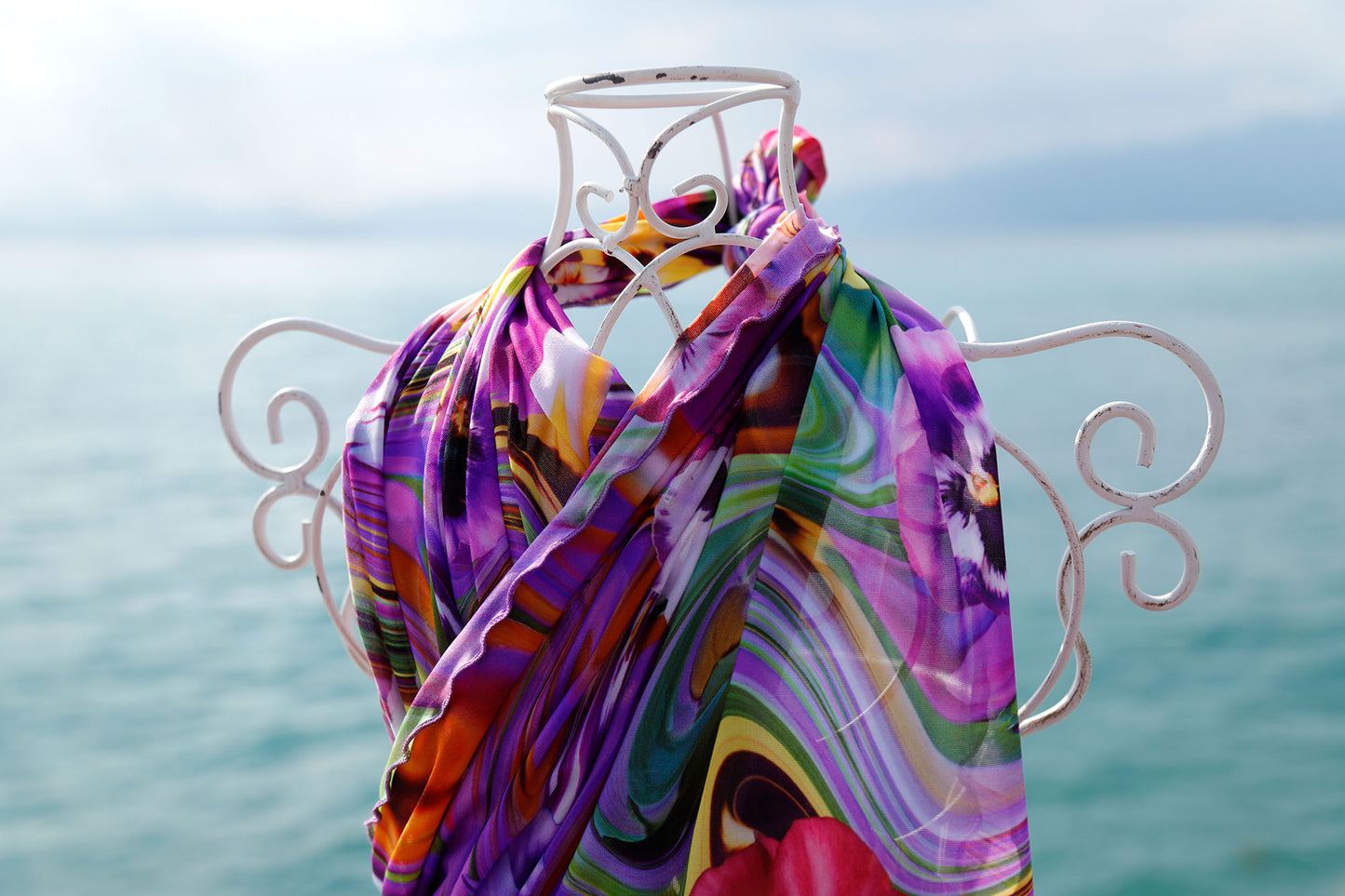 PAREO TULLE FLUIDO e VIOLETTE