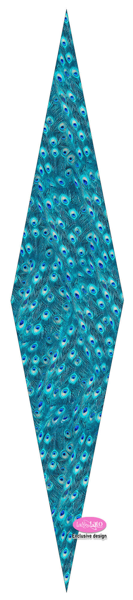 FOULARD ROMBO PURA SETA PAVONE