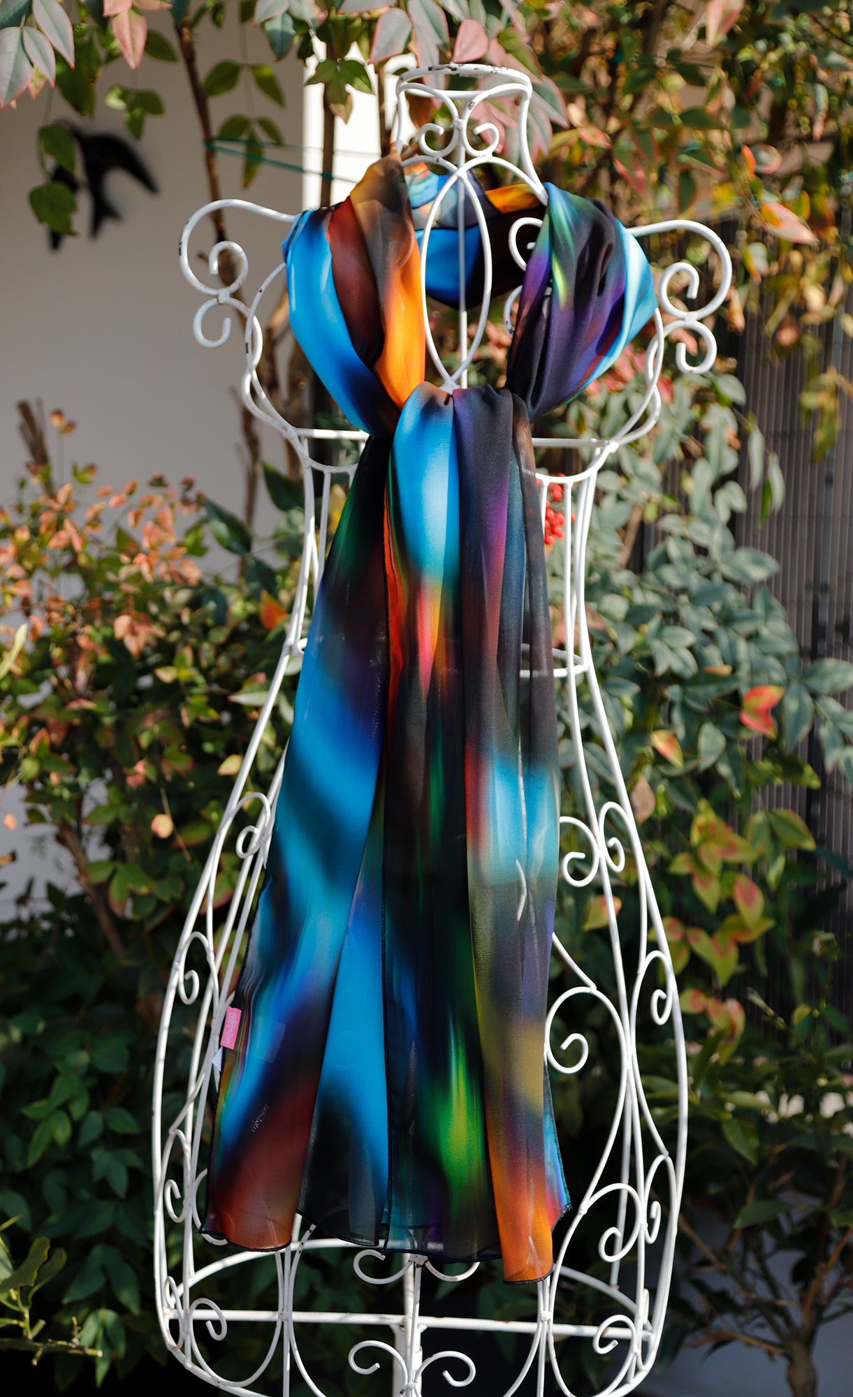 SCIARPA GEORGETTE FLUIDO NERA