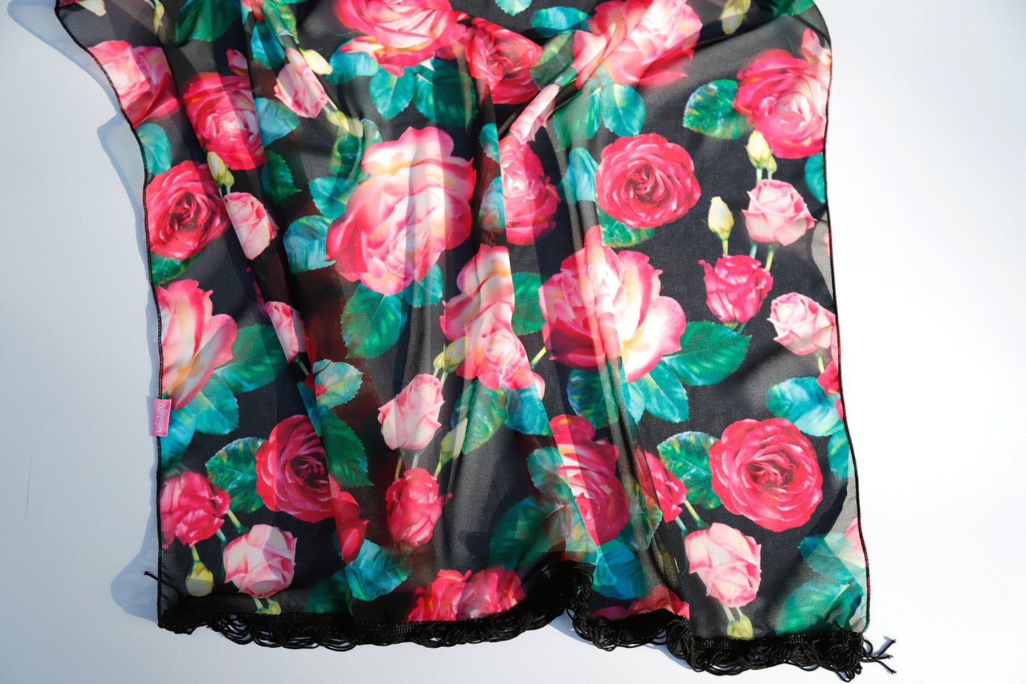 SCIARPA GRANDE ROSE ECO-CHIFFON