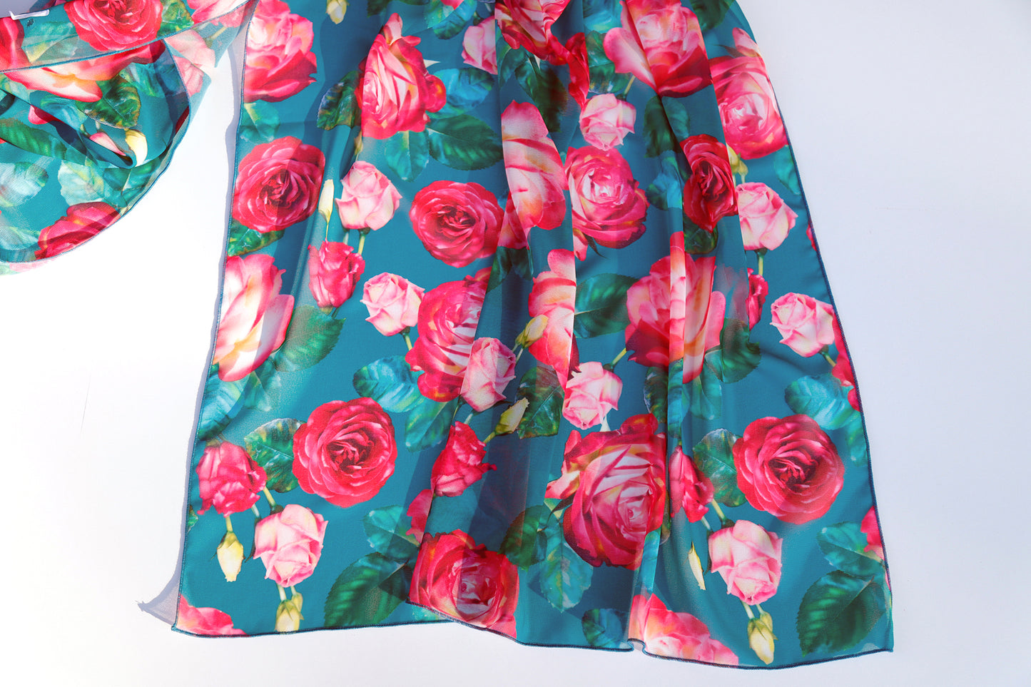 SCIARPA GRANDE ROSE ECO-CHIFFON