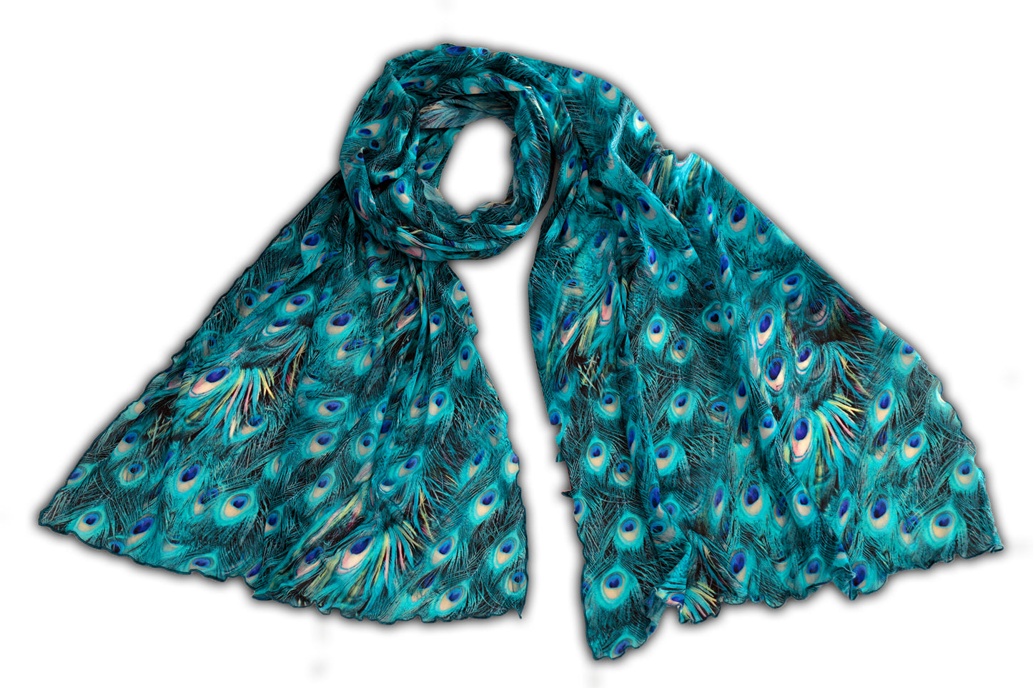 SCIARPA TULLE PAVONE