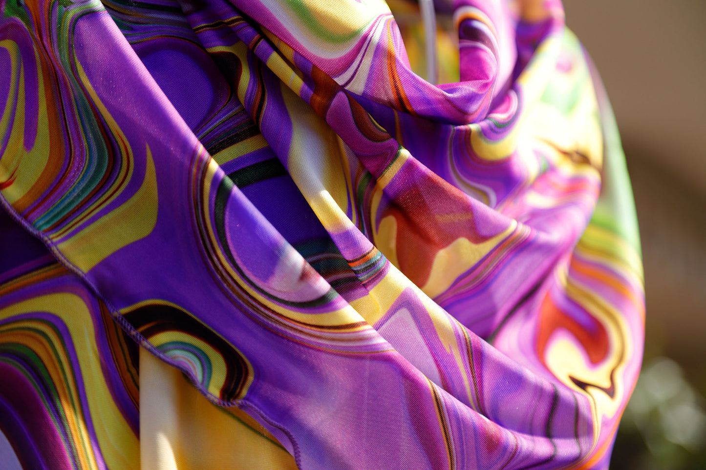 SCIARPA TULLE FLUIDO e VIOLETTE