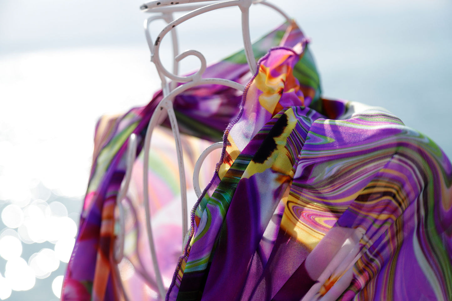 SCIARPA TULLE FLUIDO e VIOLETTE