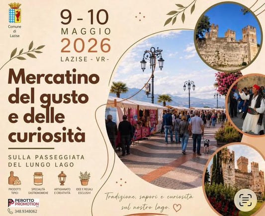 Lazise 9-10 maggio 26 Mercatino del Gusto e delle Curiosità