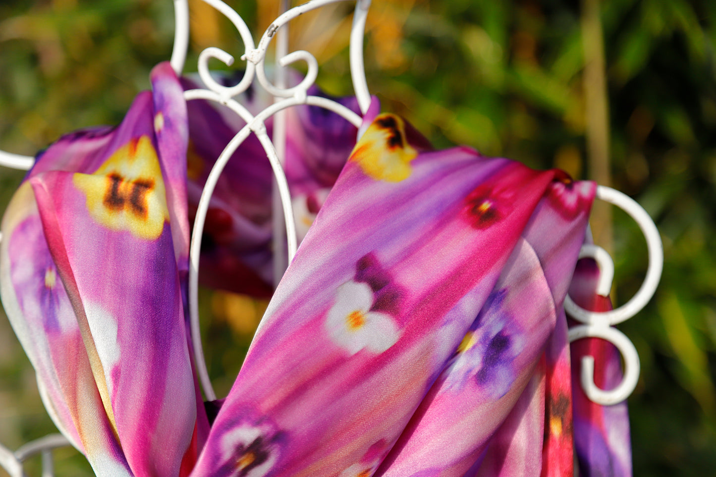 SCIARPA PURA SETA FIORI SFOCATI