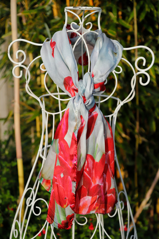 SCIARPA PURA SETA TULIPANI