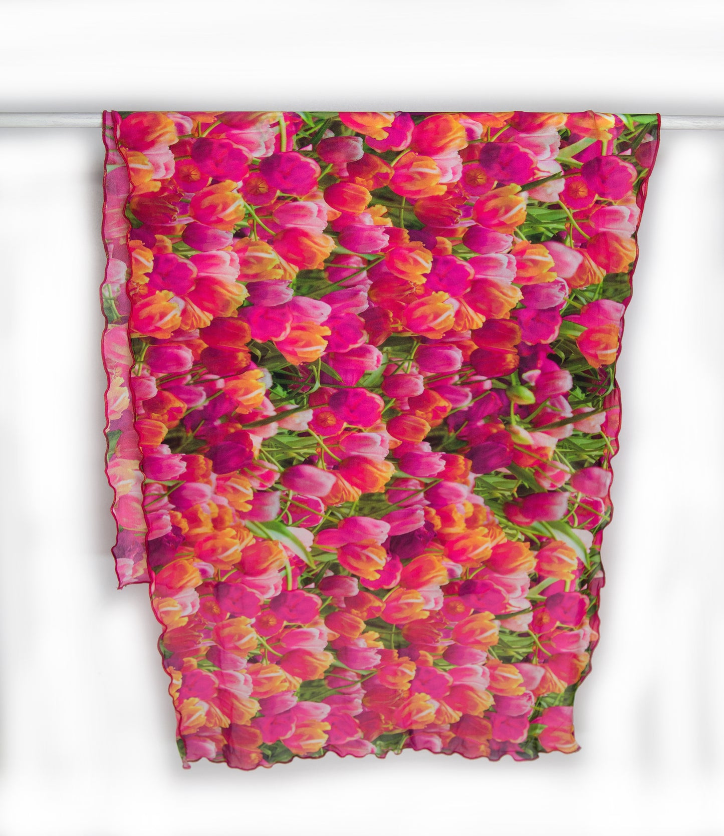SCIARPA TULLE TULIPANI O RIGHE