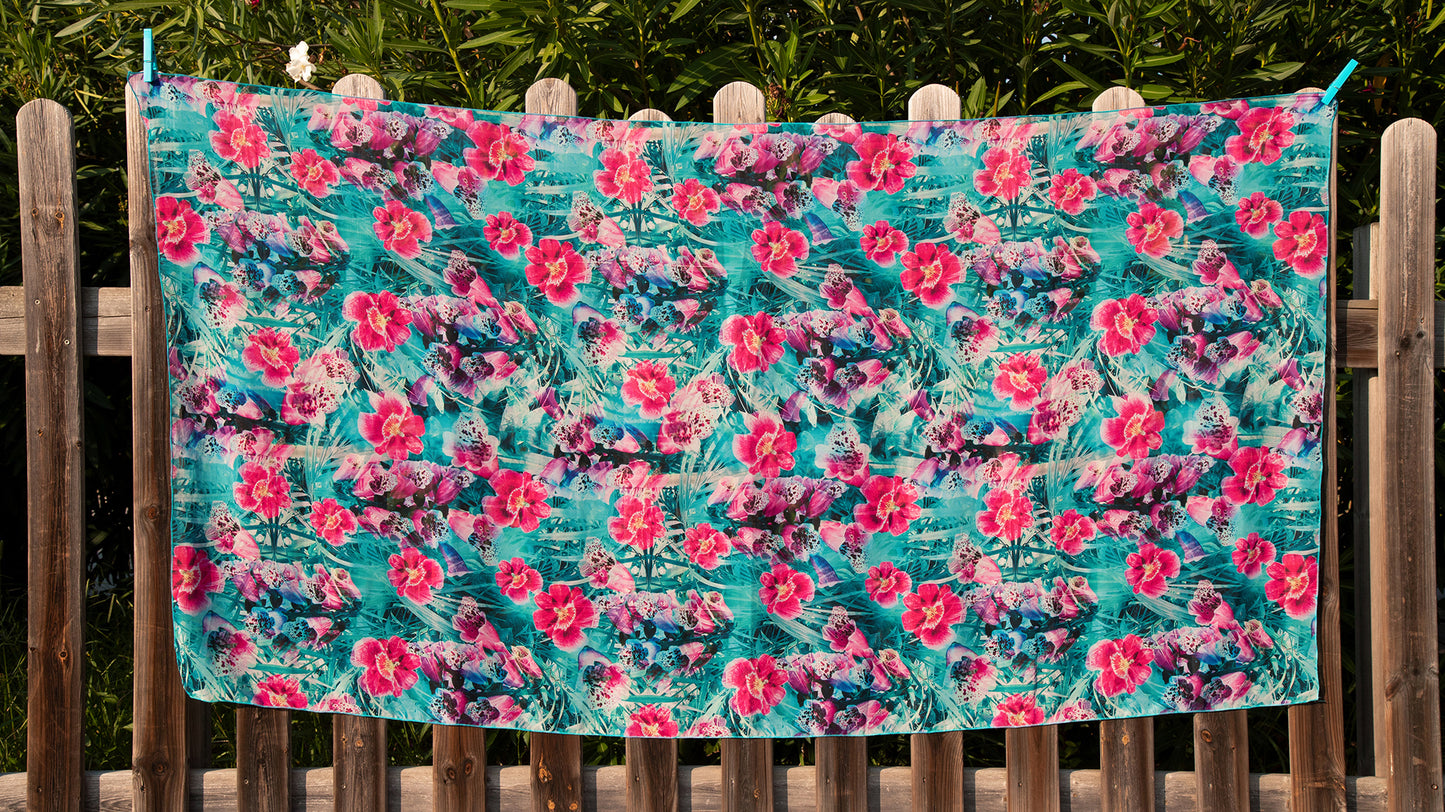 STOLA/PAREO VOILE ORCHIDEE