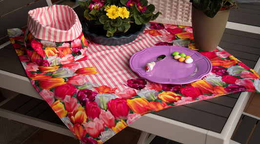 CENTROTAVOLA TULIPANI twill puro cotone