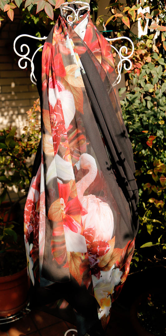 STOLA/PAREO ECO CHIFFON TROPICALE