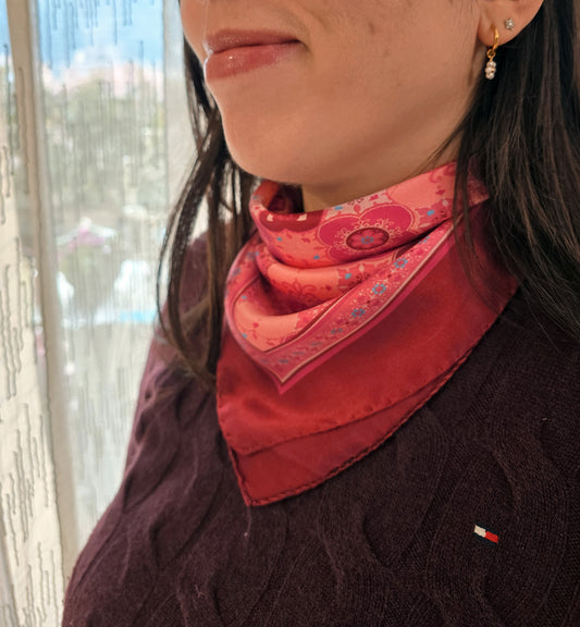 FOULARD PURA SETA fantasia GEOMETRICA