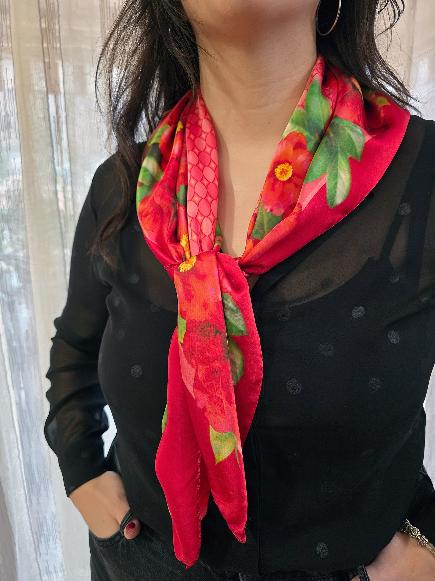 FOULARD PURA SETA CAMELIE