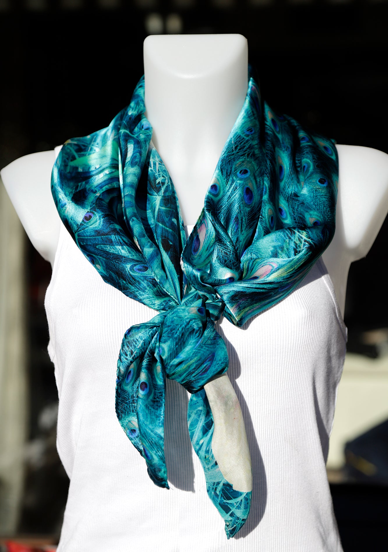 FOULARD PURA SETA PAVONE