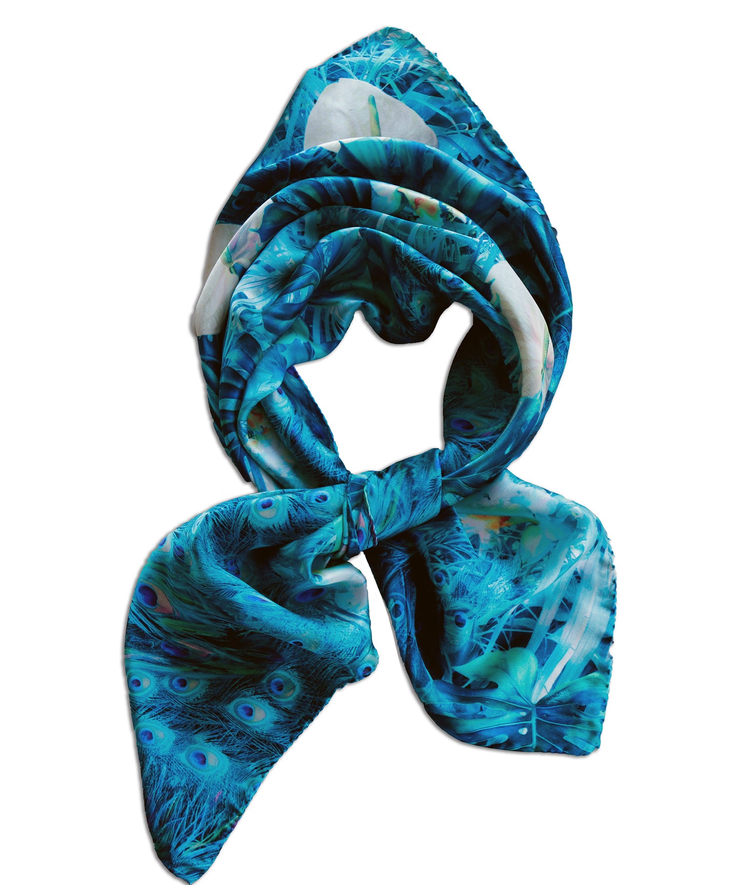 FOULARD PURA SETA PAVONE