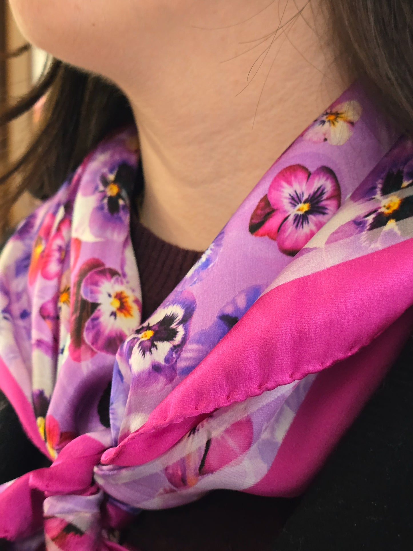FOULARD PURA SETA VIOLETTE