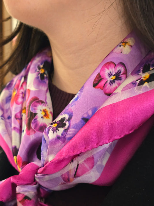 FOULARD PURA SETA VIOLETTE