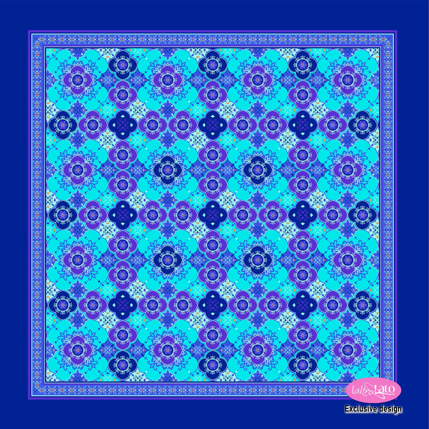 FOULARD PURA SETA fantasia GEOMETRICA