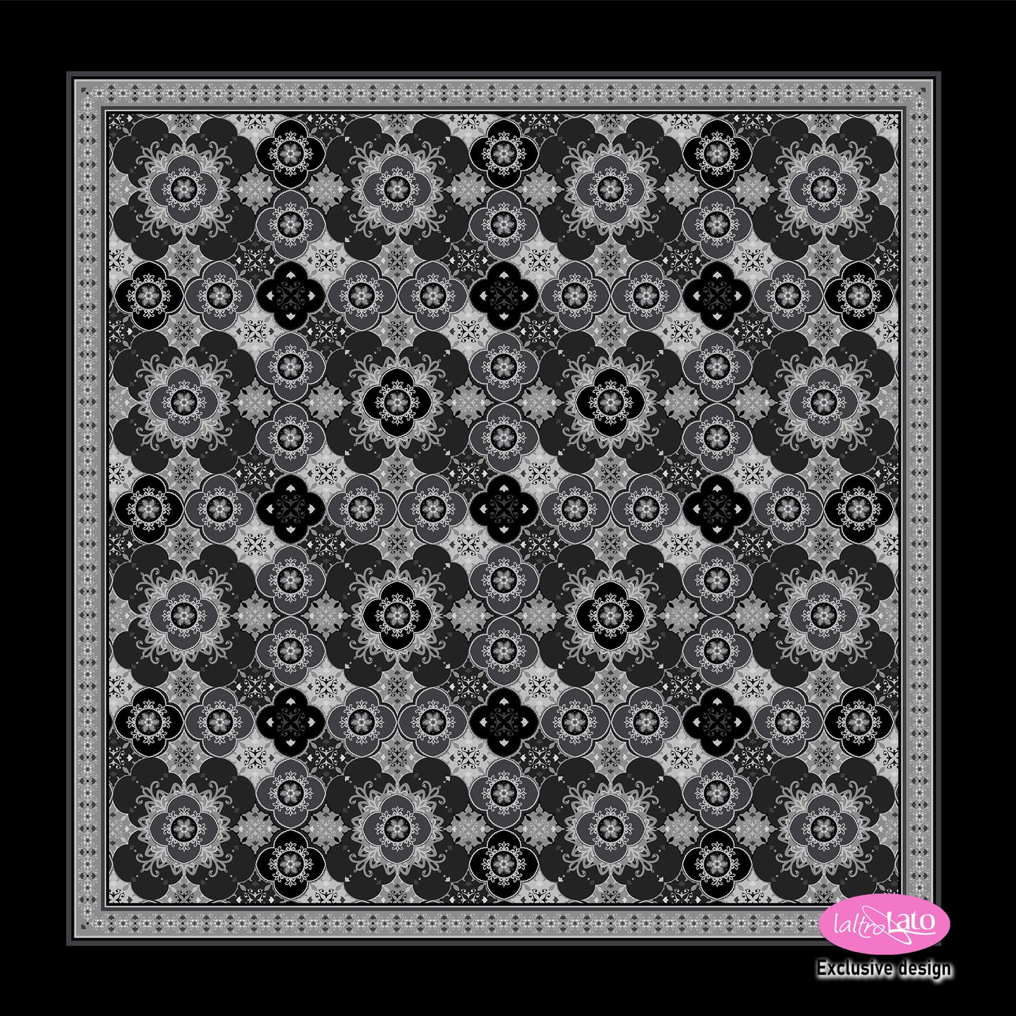 FOULARD PURA SETA fantasia GEOMETRICA