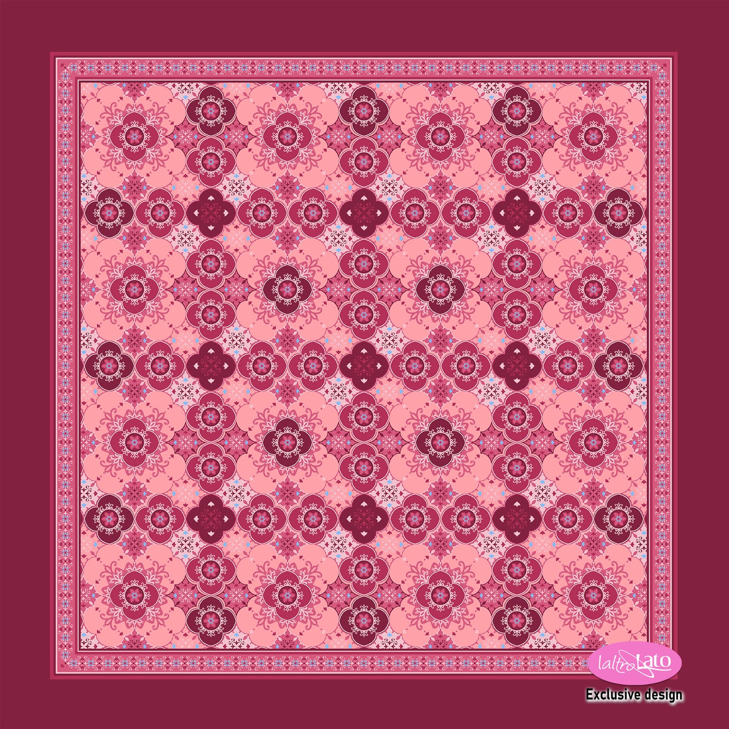 FOULARD PURA SETA fantasia GEOMETRICA