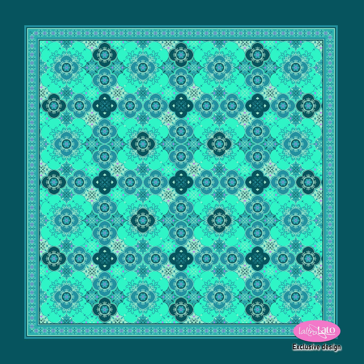 FOULARD PURA SETA fantasia GEOMETRICA