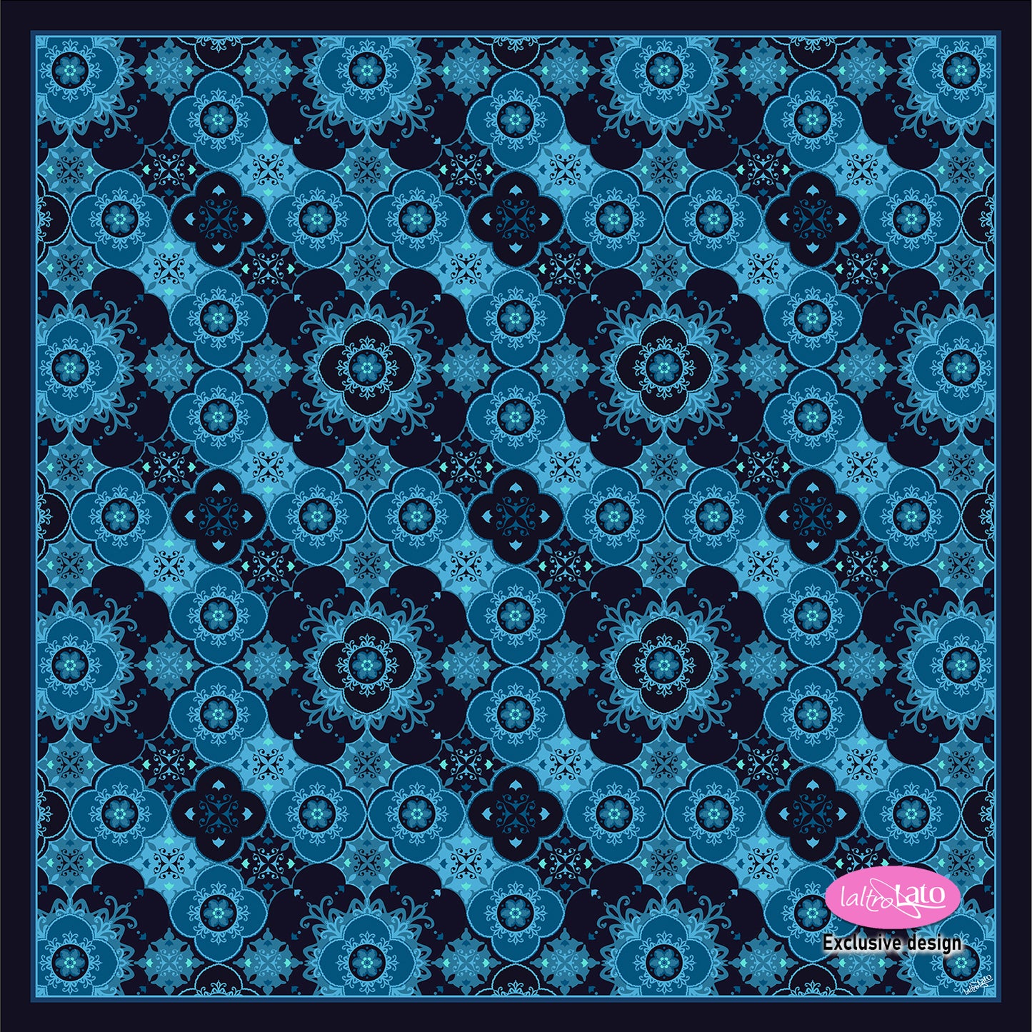 NECKERCHIEF PURA SETA fantasia GEOMETRICA