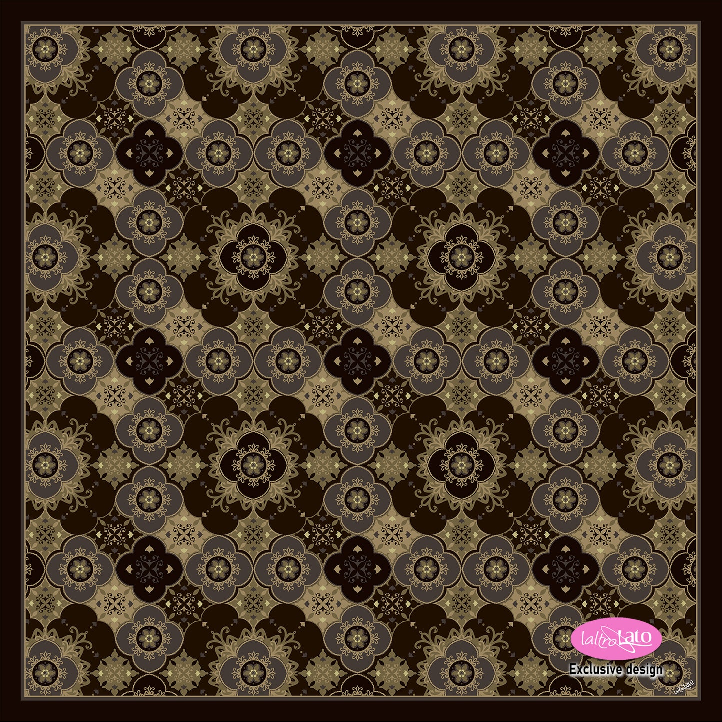 NECKERCHIEF PURA SETA fantasia GEOMETRICA