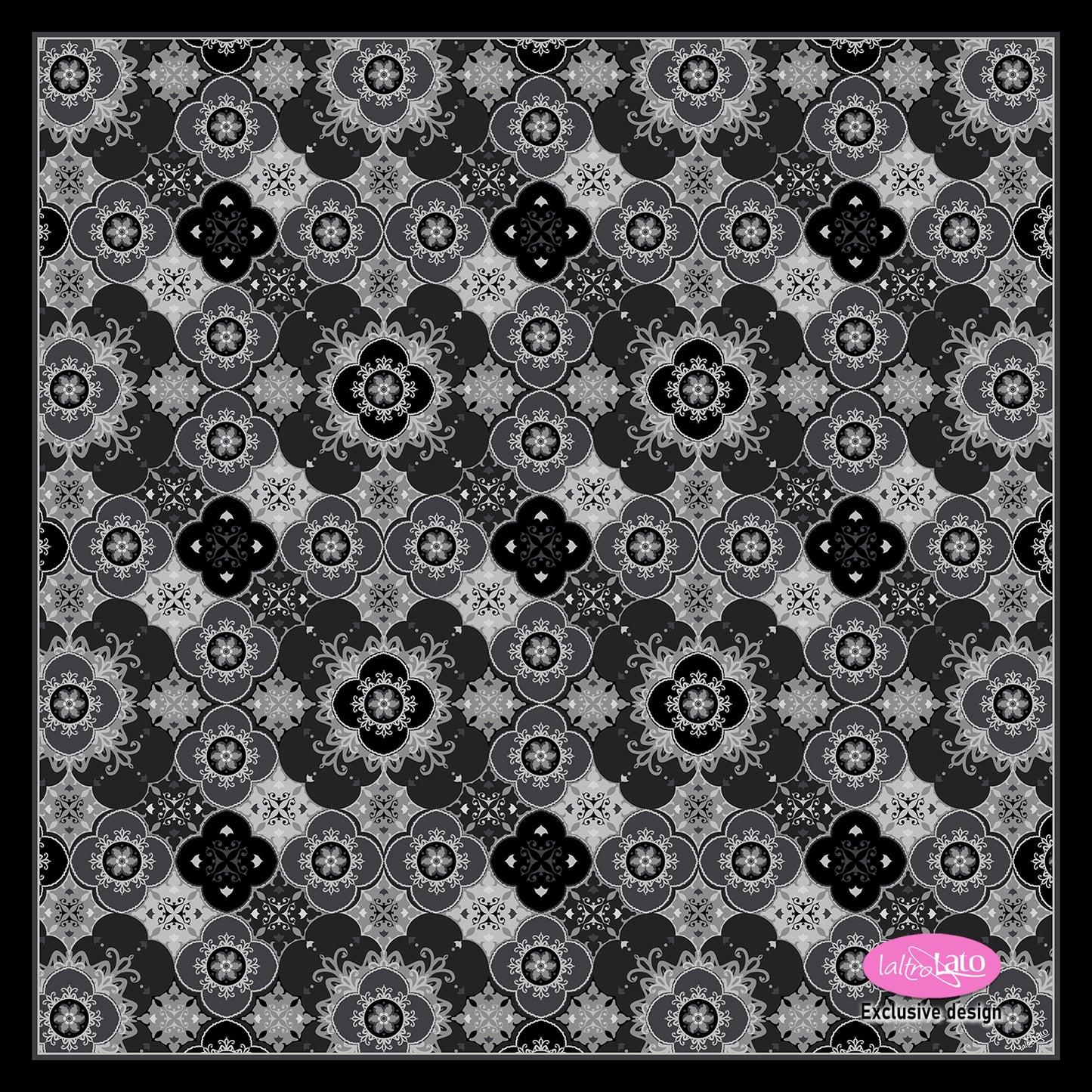 NECKERCHIEF PURA SETA fantasia GEOMETRICA