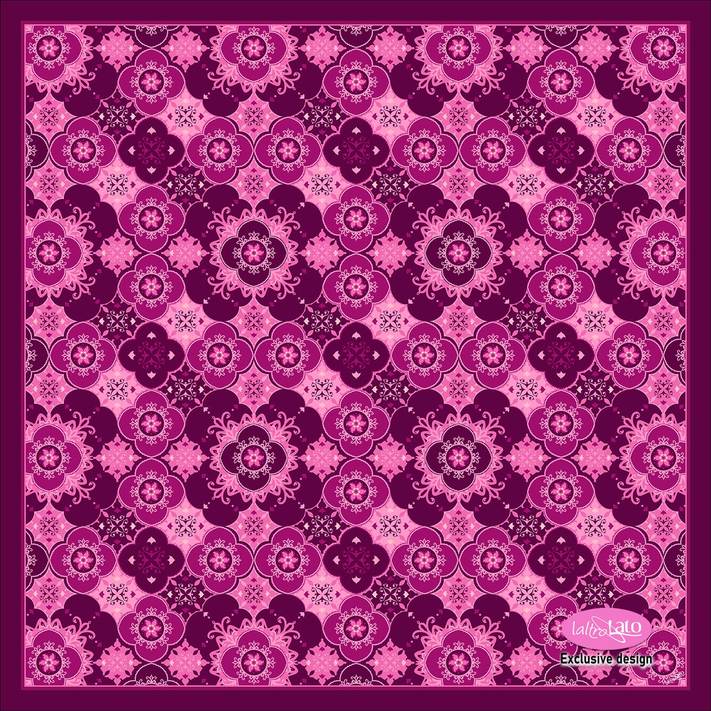NECKERCHIEF PURA SETA fantasia GEOMETRICA