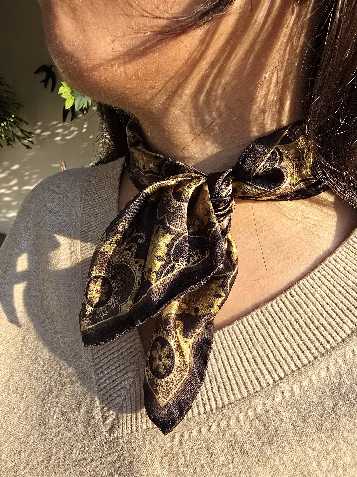 NECKERCHIEF PURA SETA fantasia GEOMETRICA