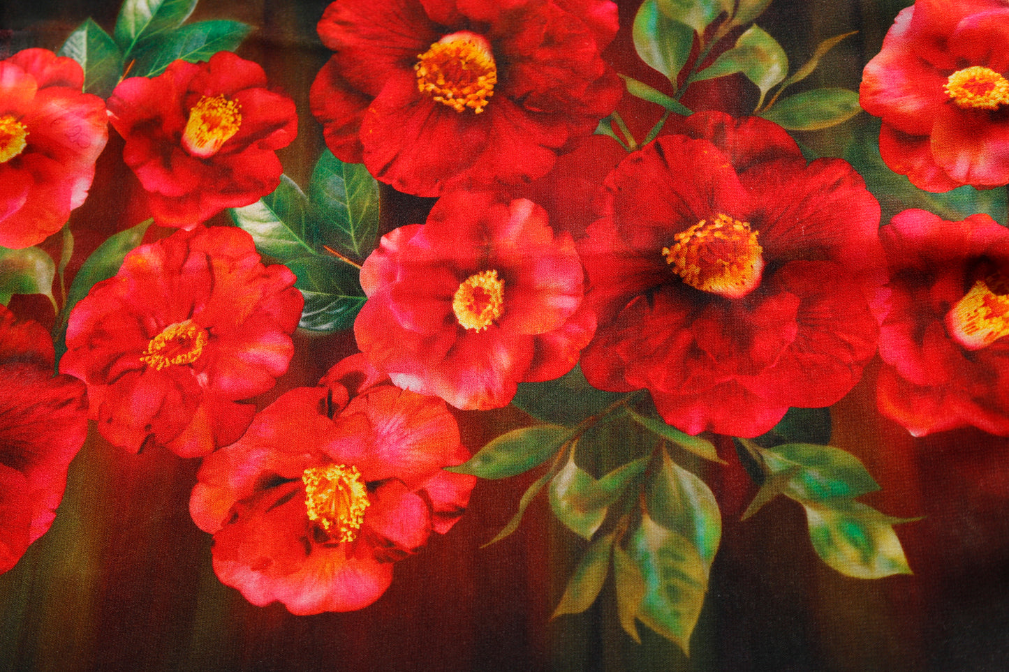 STOLA/PAREO GEORGETTE CAMELIE fondo nero