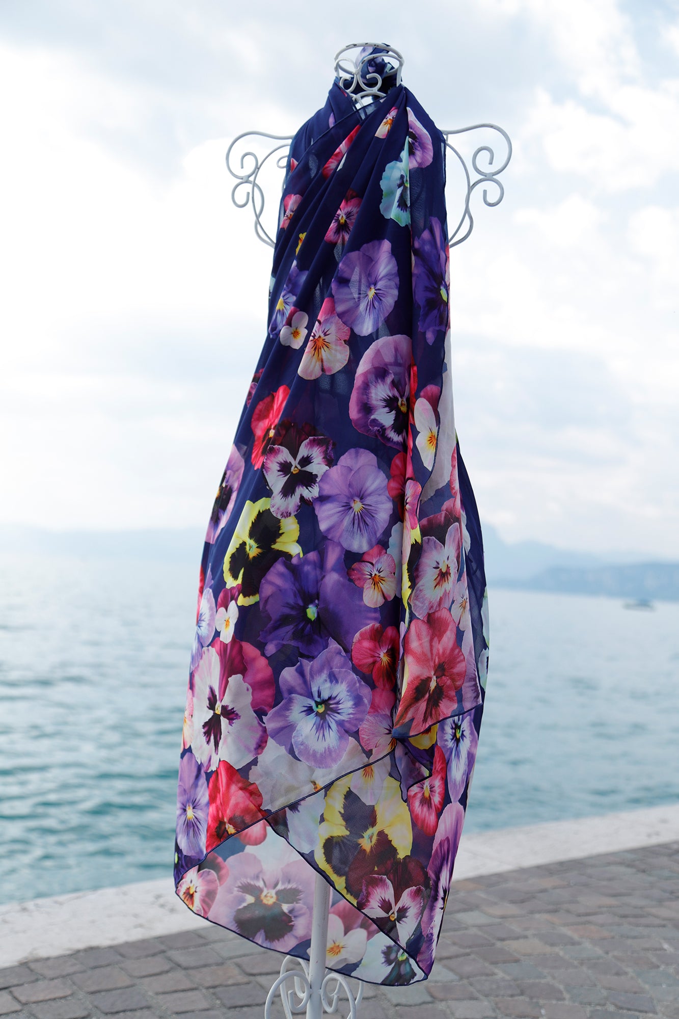 PAREO/SCIARPA GRANDE CHIFFON VIOLETTE