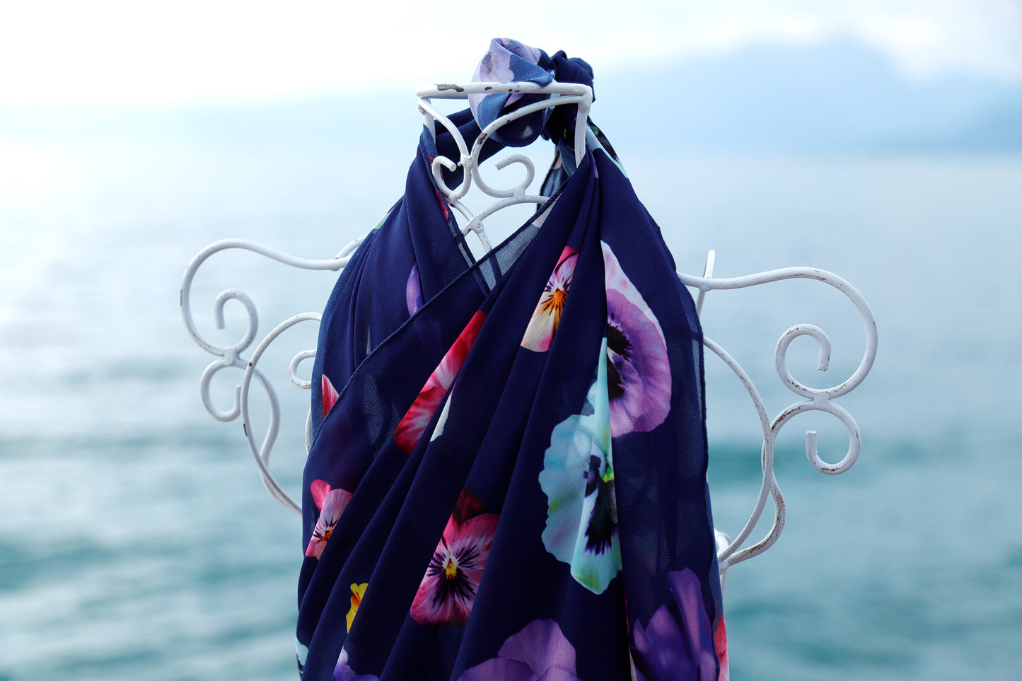 PAREO/SCIARPA GRANDE CHIFFON VIOLETTE