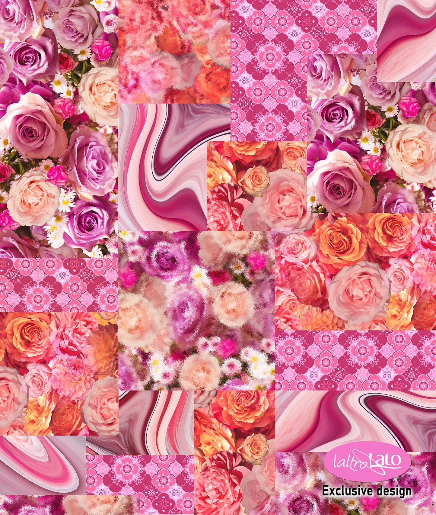 SCIARPA ECO-CHIFFON PATCH ARANCIONE