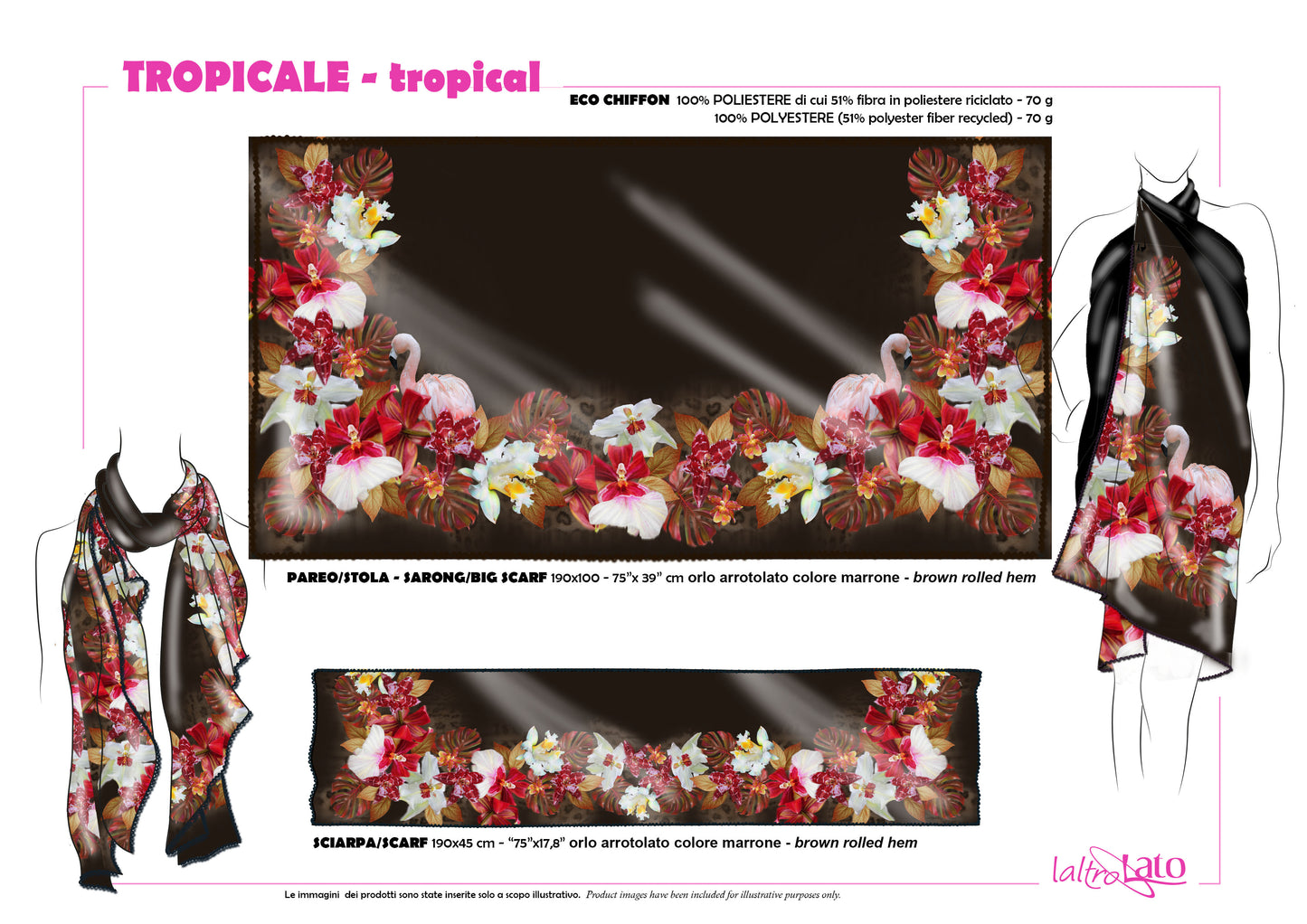 SCIARPA TROPICALE ECO-CHIFFON