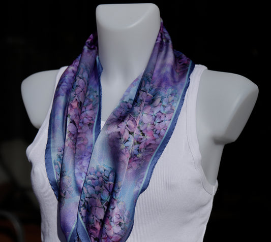 FOULARD ROMBO PURA SETA ORTENSIE