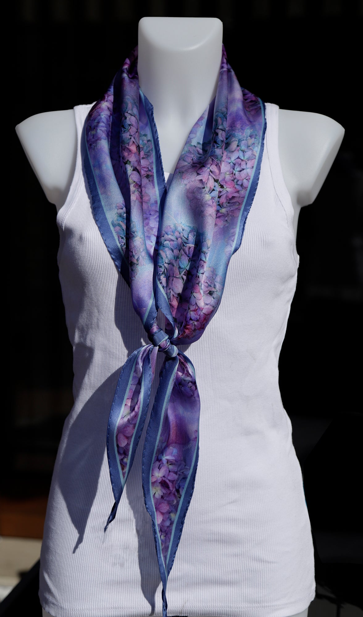FOULARD ROMBO PURA SETA ORTENSIE