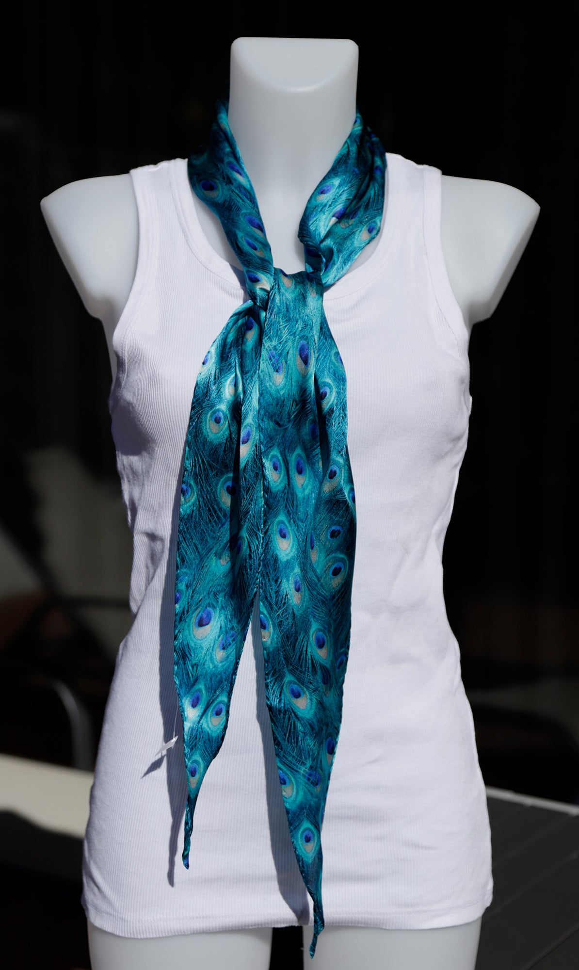 FOULARD ROMBO PURA SETA PAVONE