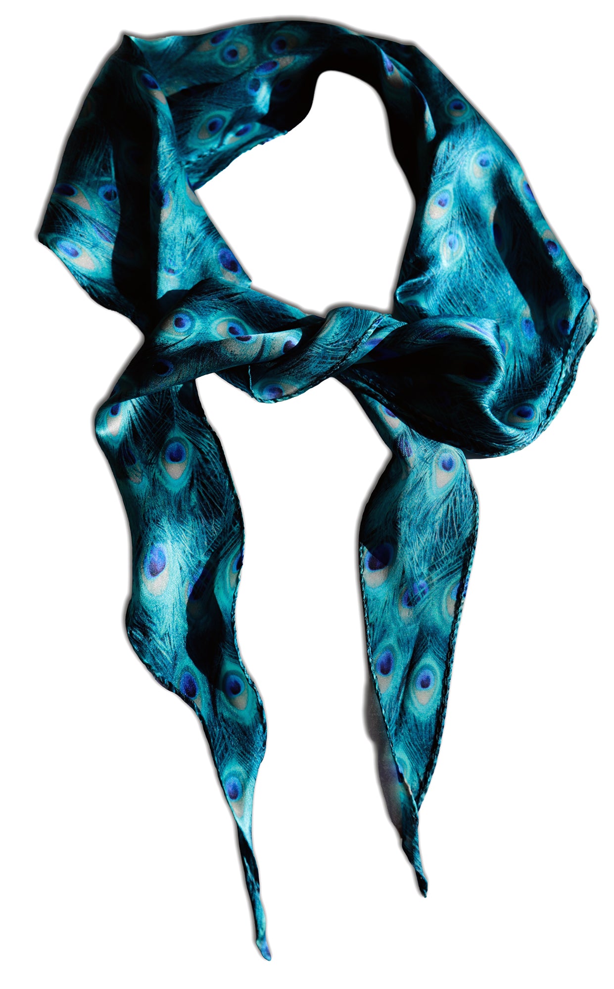 FOULARD ROMBO PURA SETA PAVONE