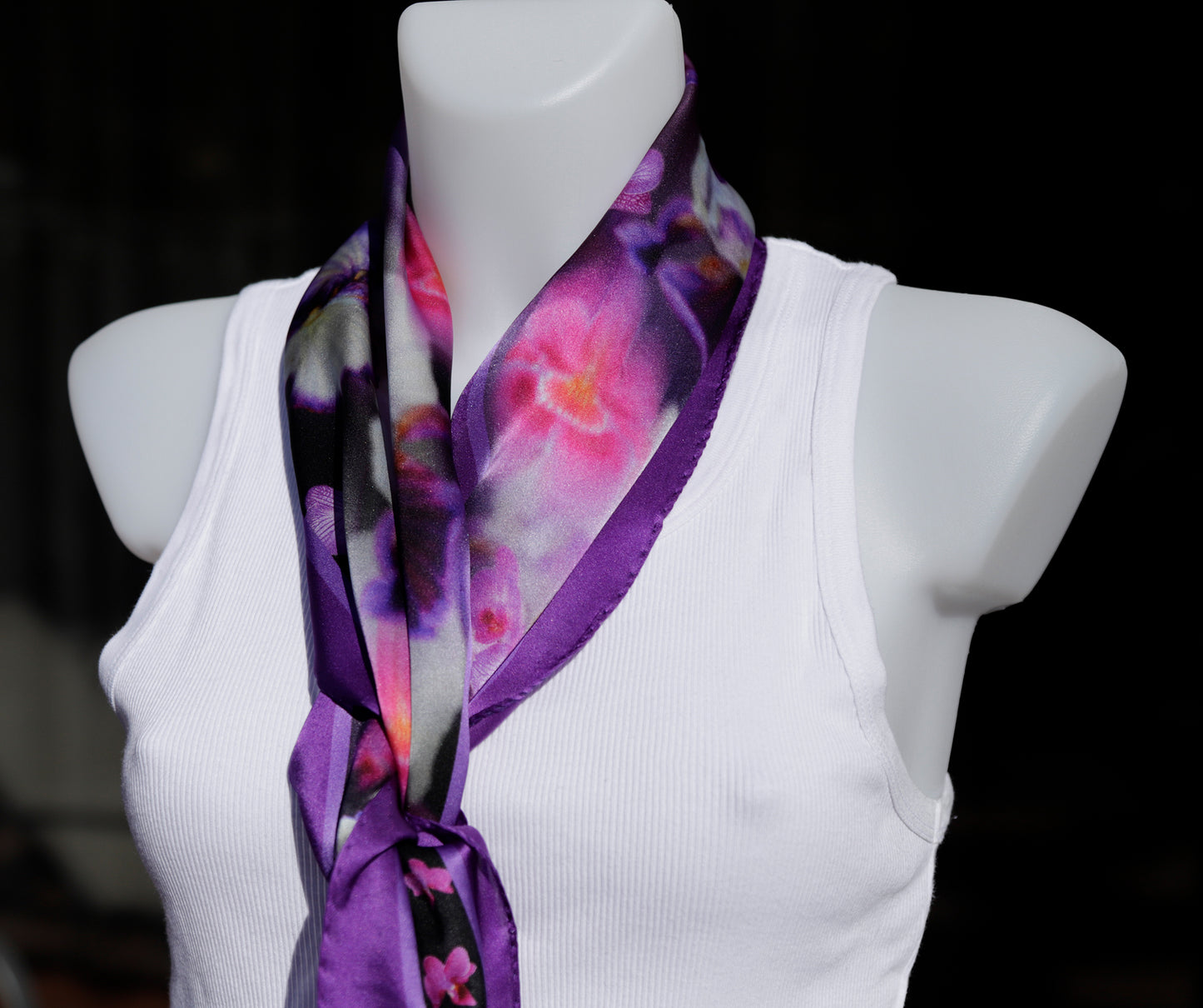 FOULARD ROMBO PURA SETA ORCHIDEE
