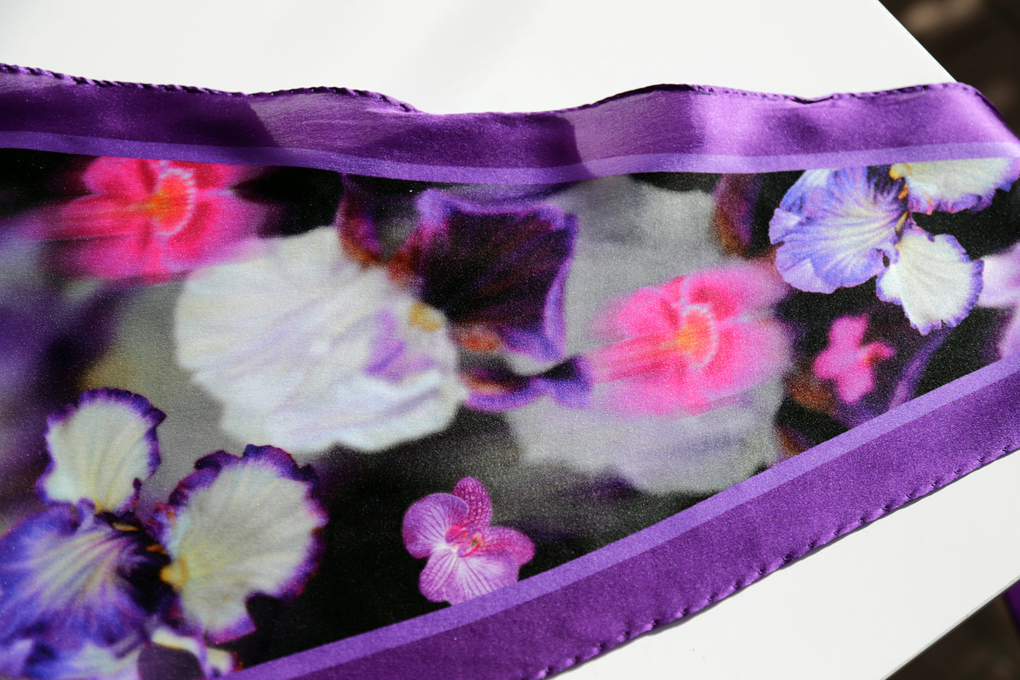 FOULARD ROMBO PURA SETA ORCHIDEE