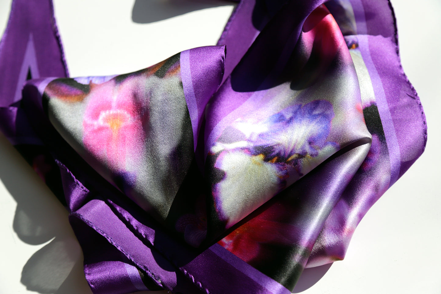 FOULARD ROMBO PURA SETA ORCHIDEE